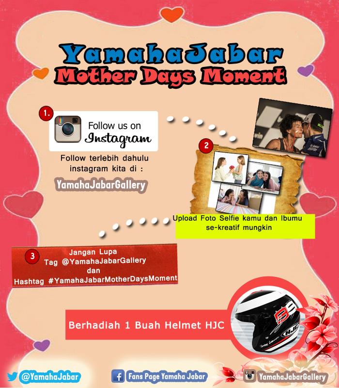 Tunjukan foto kasihsayang utk Ibu, posting foto kamu di instagram yamahajabar, dpatkan 1 helm HJC cc <a href="/BahanaYamaha/">YamahaBahanaBandung</a>