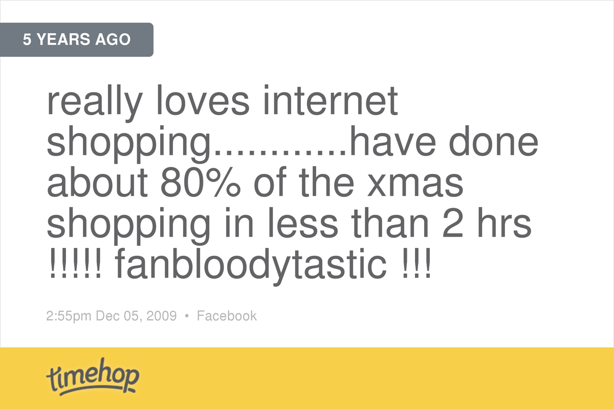 Let's hope this yr is as successful given that I haven't even started shopping yet !!! timehop.com/c/fs:203688412…