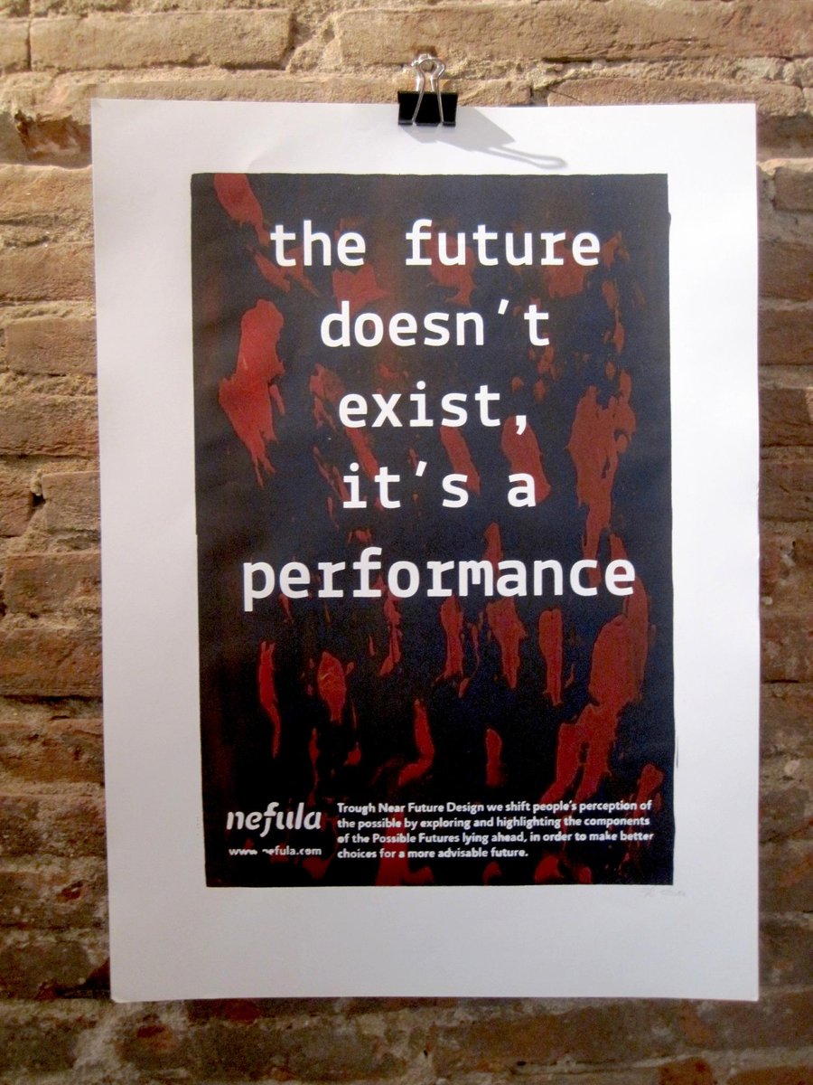 NefulaNFD's tweet photo. The future doesn't exist, it's a performance. @xdxd_vs_xdxd @PenelopePixel #nefula #NearFutureDesign #NFD http://t.co/oVhrBbLpIY