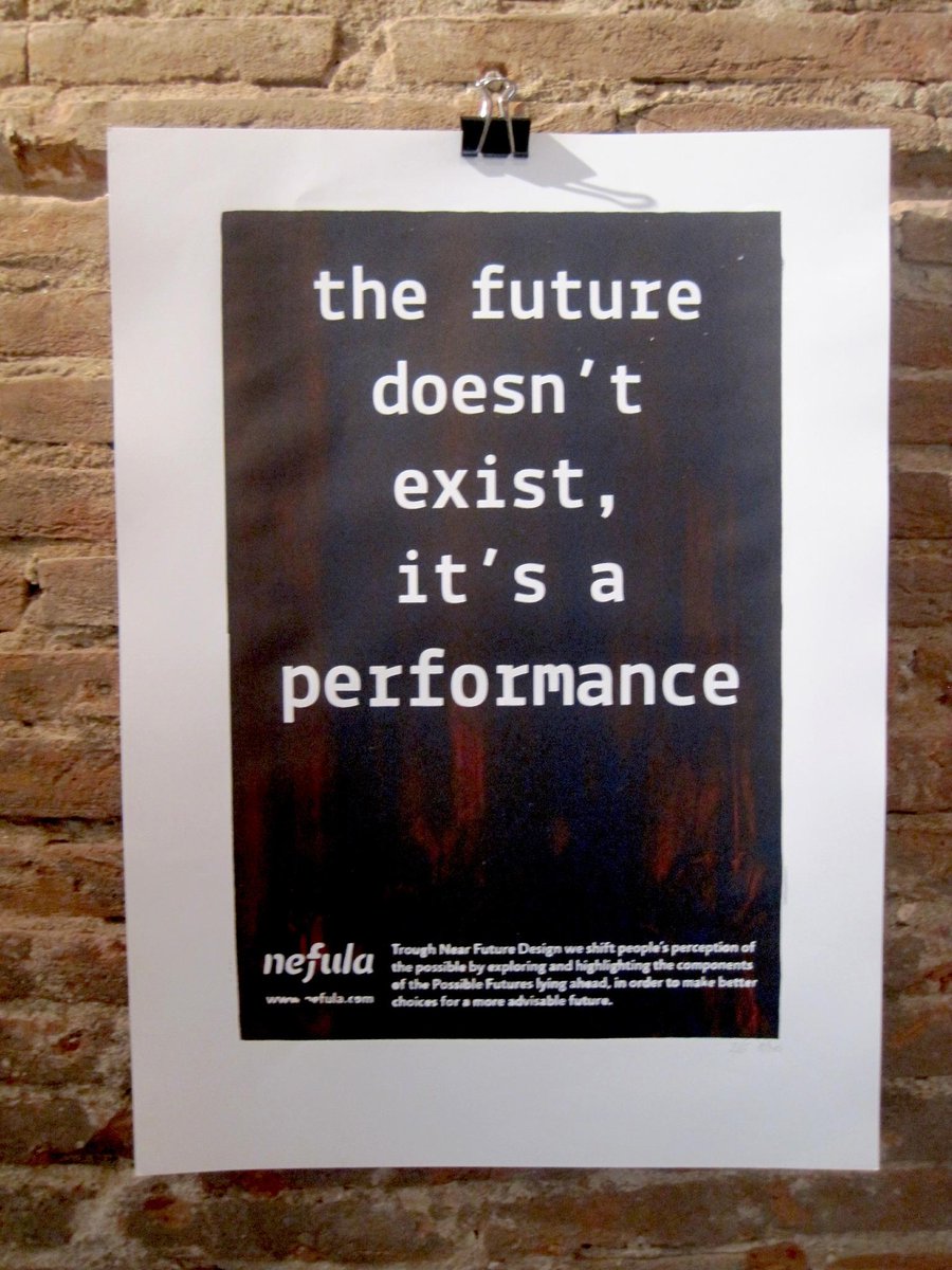 NefulaNFD's tweet photo. The future doesn't exist, it's a performance. @xdxd_vs_xdxd @PenelopePixel #nefula #NearFutureDesign #NFD http://t.co/oVhrBbLpIY