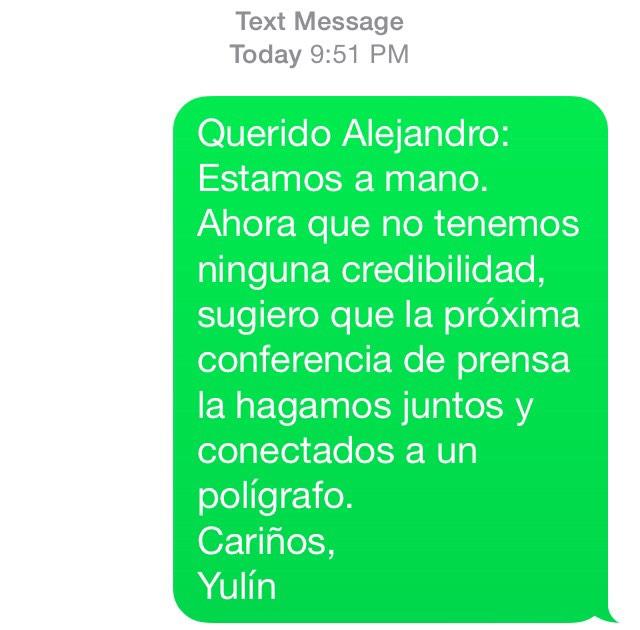 Verde_Luz82's tweet photo. ¿Será cierto que todavía anoche Yulín y el Gobe se seguían texteando sobre la #crudita? ¡Ay Virgen Santa! http://t.co/PWXNgkjAXQ