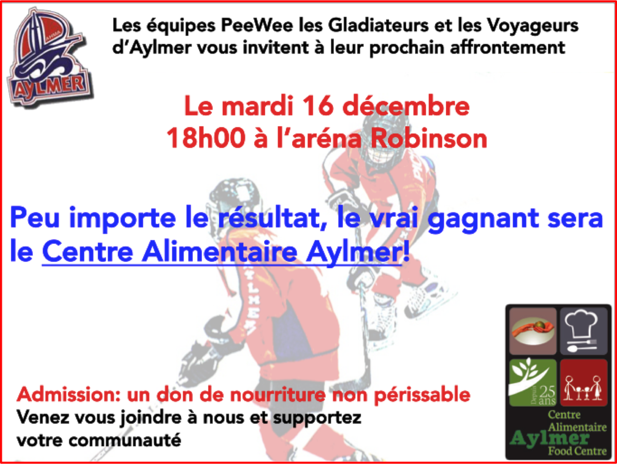 PatPichette's tweet photo. Partie hockey Centre Alimentaire #Aylmer est de retour! Food Centre game is back @DugganDistrict2 @Josee_Lacasse http://t.co/aqaunwTka6