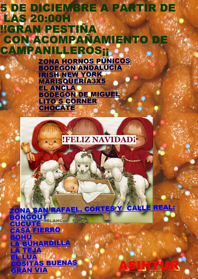 A las 20 h. Gran Pestiña con acompañamiento de Campanilleros #NoTeLoPierdas #LaNavidadSeViveEnLaIsla