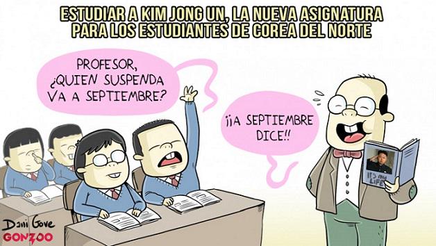 20m_genteytv's tweet photo. Kim Jong-un, nueva asignatura obligatoria en Corea del Norte http://t.co/CMAgeVGKIw [Viñeta de @Dani_Gove] http://t.co/QZXtodwFvU