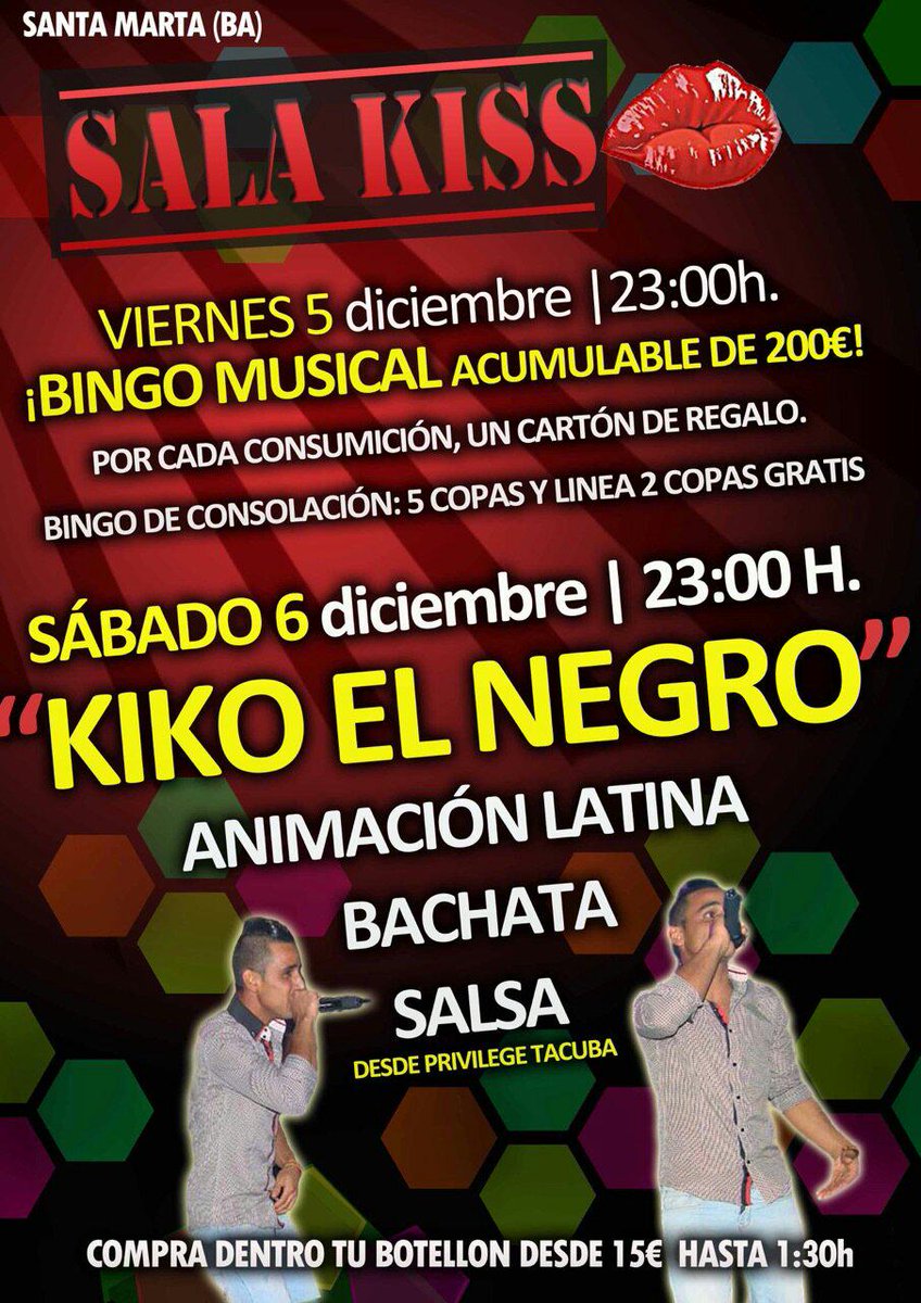 Sala_Kiss's tweet photo. Buenas tardes ! Aqui teneis el cartel de este finde. Os esperamos http://t.co/DjgYza2Oin