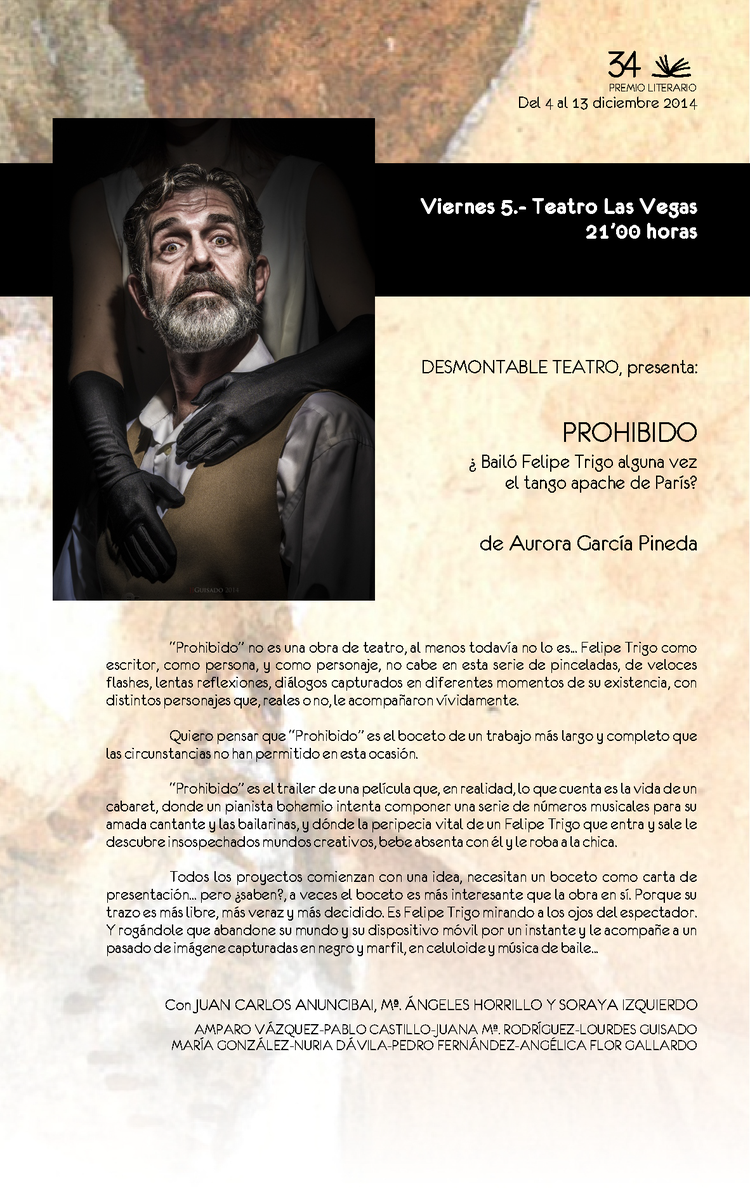 aytovvaserena's tweet photo. Continúan los actos de #34FelipeTrigo. Esta noche Presentación del álbum ilustrado y teatro #Prohibido http://t.co/YSmXrZiBnF