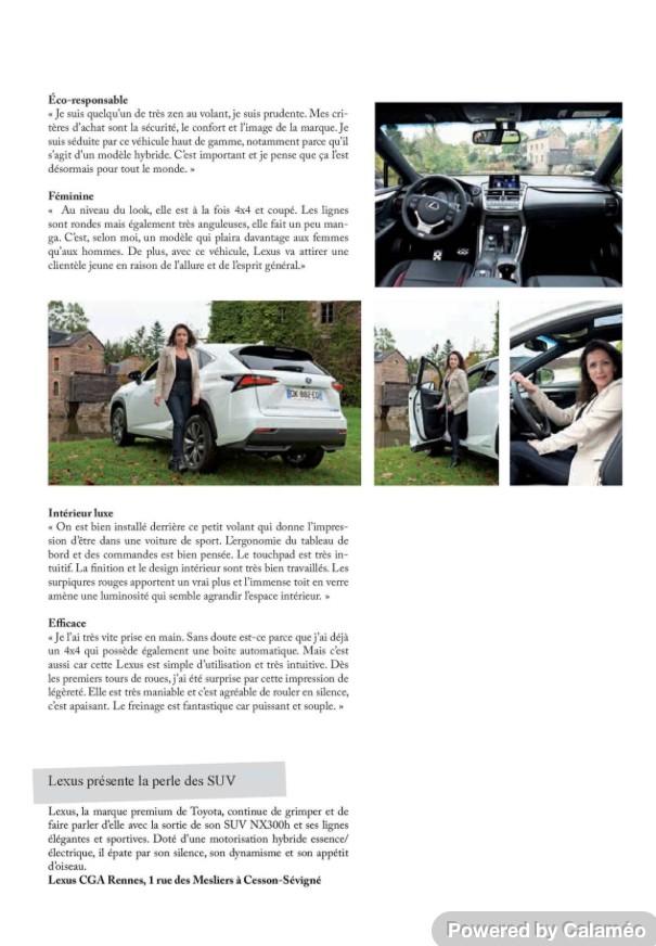 BabethFrLisboa's tweet photo. Le #Lexus NX300h dynamique et féminin : idéal pour les #bretiliennes #rennes #MlleAdele http://t.co/1ChMylkULe