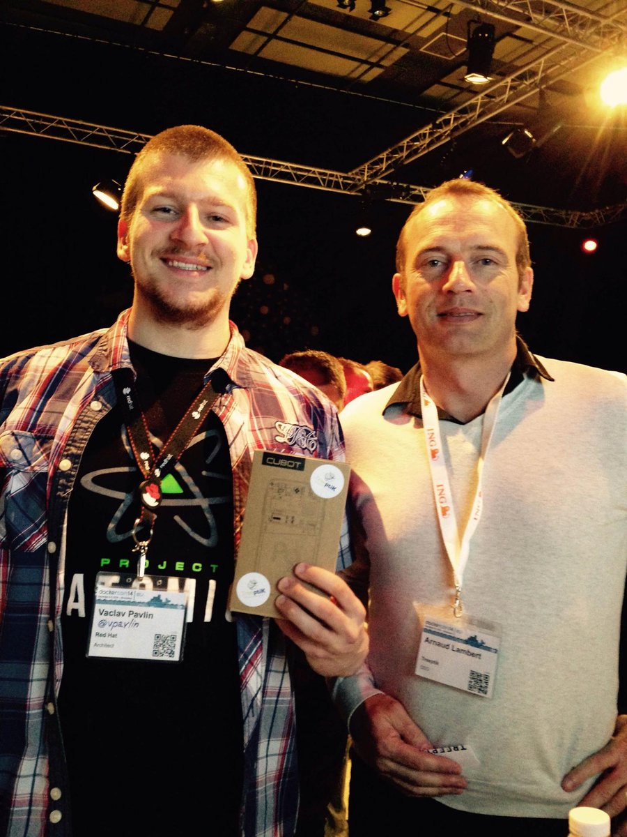 treeptik's tweet photo. Congratulations !!! #dockercon #Cubot @treeptikTeam http://t.co/iCQeZ3kU2L
