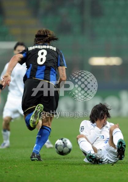 النجم العراقي هوار ملامحمد في ابطال اوربا ضد انتر ميلان الايطالي