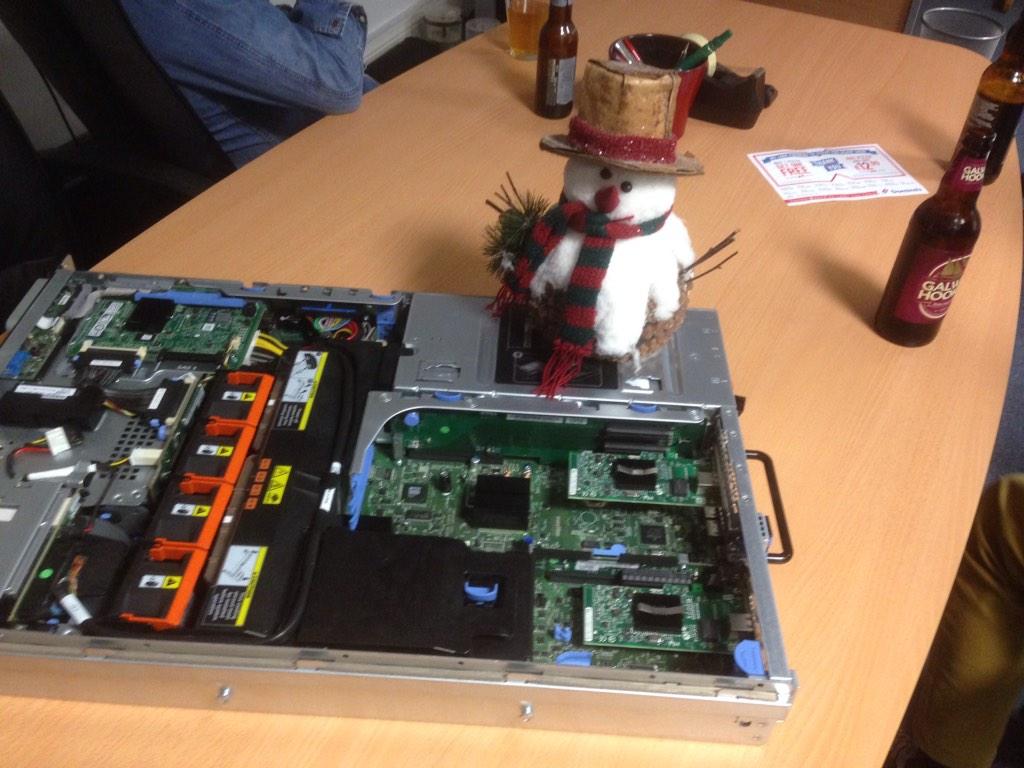 Snowman enjoying our Christmas party