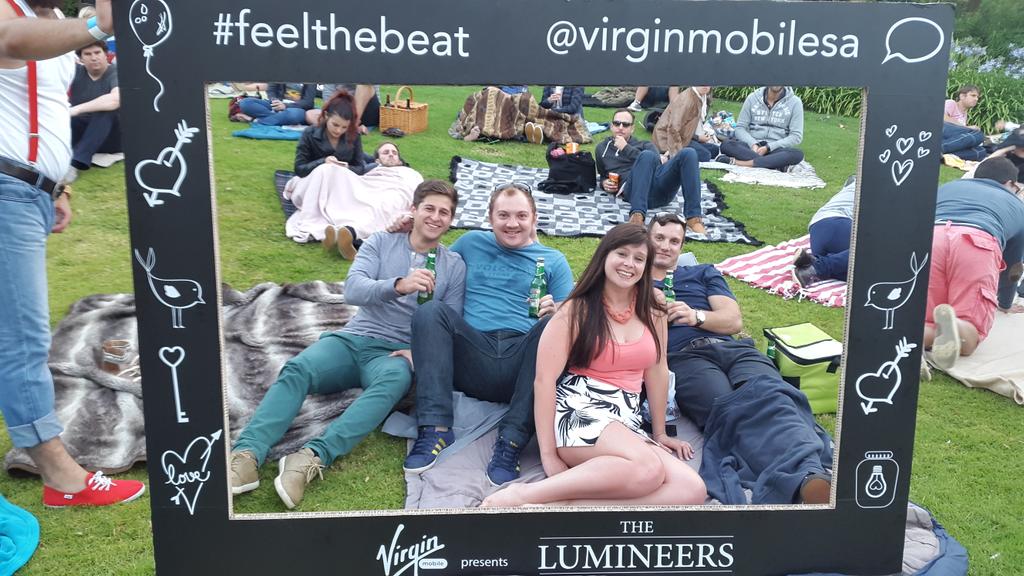 cilliewentzel's tweet photo. #feelthebeat @thelumineers @virginmobilesa lekker aand #hohey. http://t.co/eDp1NkVj3l