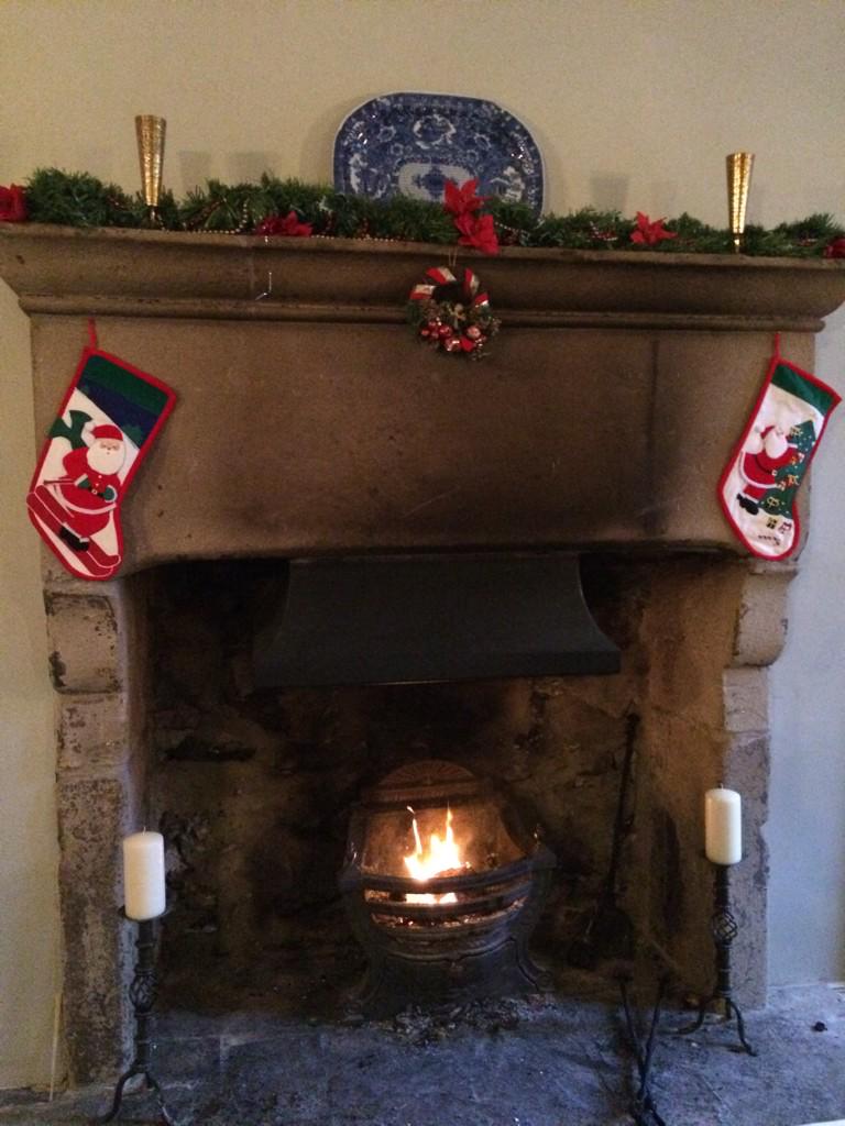 WinsterHall's tweet photo. A warm welcome for Santa at #WinsterHall #PeakDistrict #Derbyshire #Christmas http://t.co/pMBQ431Peq