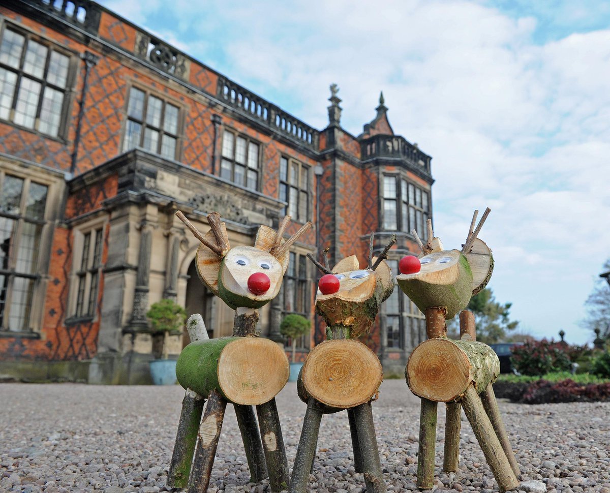 We open for Christmas tomorrow, Hall decorated with fresh flowers, reindeer and there is also a sleigh!