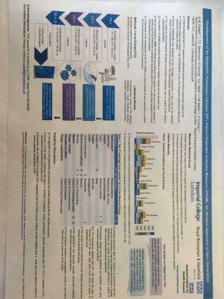 speak2matt's tweet photo. Really interesting & great work by @anmari_russell on the development of an IPF PROM #itemgeneration #BTSWinter ⬇️ http://t.co/XxUOSoC6QG