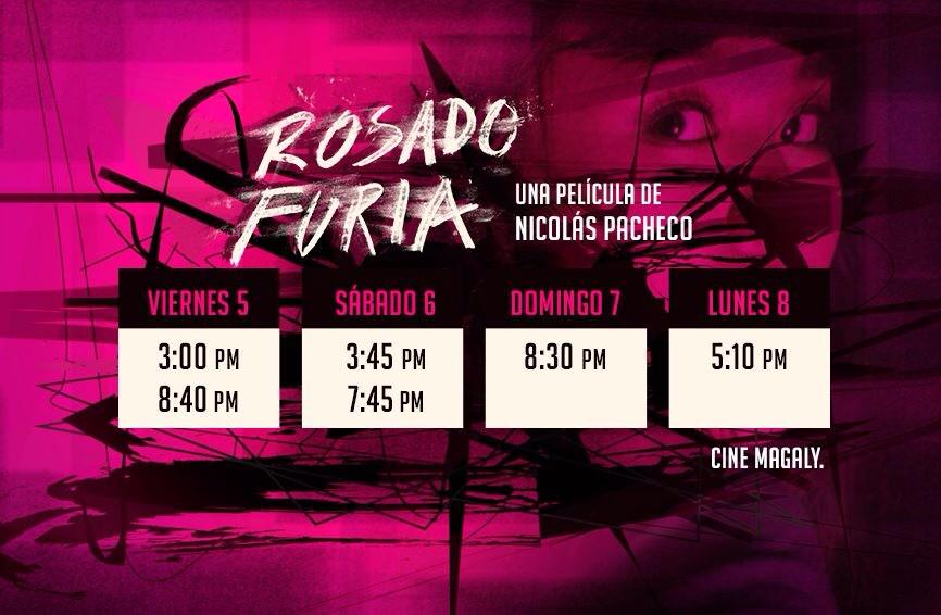 LalalaProd's tweet photo. Horarios de nuestra película Rosado Furia en el Cine Magaly http://t.co/GuraLxNMcT