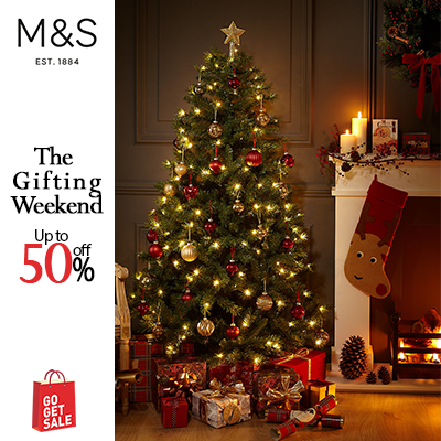 GoGetSale's tweet photo. Don’t miss out M&amp;S GIFTING WEEKEND 
UP TO 50% SALE &amp; CASHBACK!! SHOP NOW: http://t.co/aH1H2DjiLp
#christmas #gifts http://t.co/leSB6x08Ba