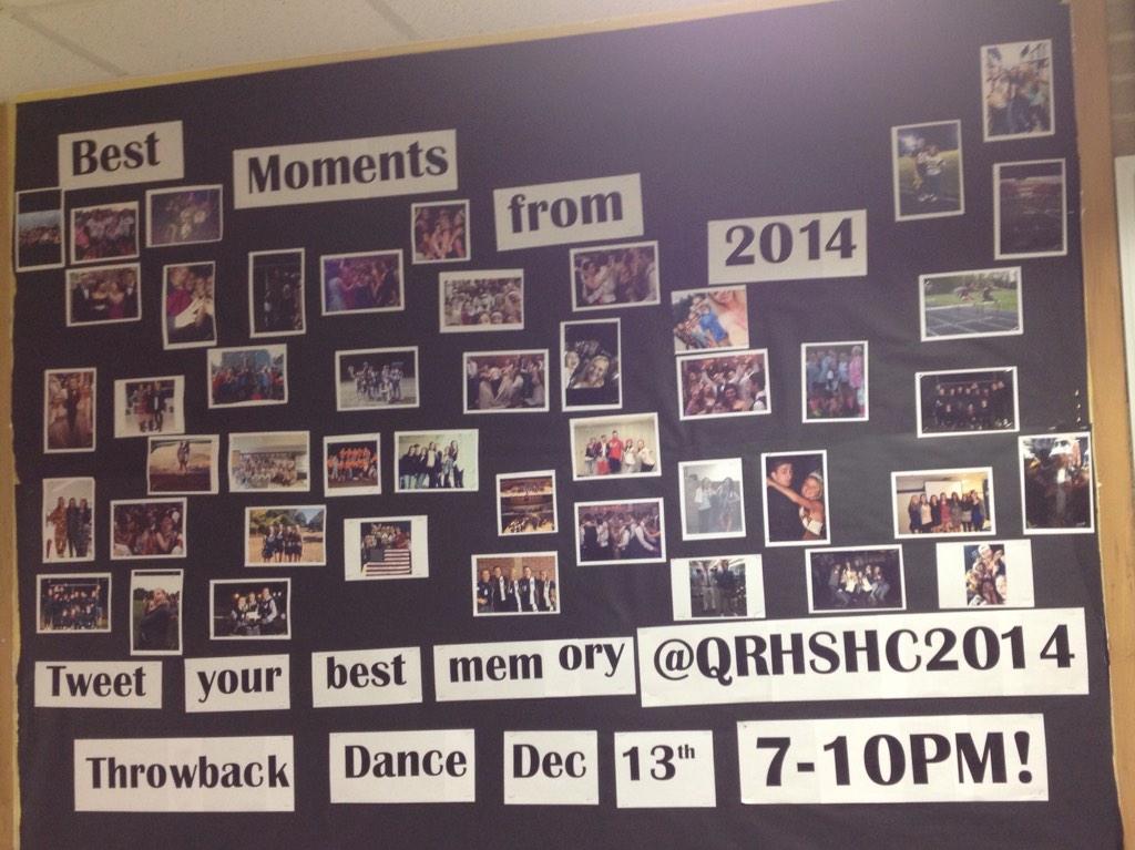 QRHSHC2014's tweet photo. Check out the yearbook bulletin board and don't forget to send in more 2014 memories! http://t.co/HvRfGJXsay