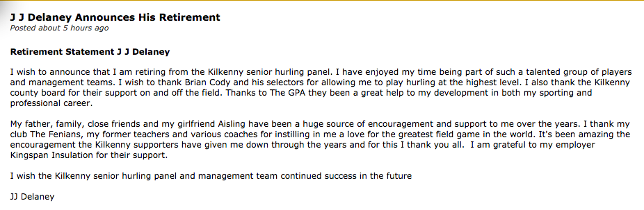 gaelicplayers's tweet photo. Thank you to @JJDel82 for acknowledging the GPA's role in his development both on and off the field #HeroToAll http://t.co/eJkJp7SNzB