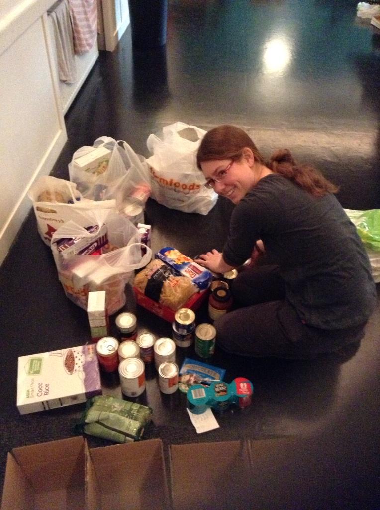 JudithRose85's tweet photo. Miriam organising a hamper donation from a church member's work team.Thanks Sammy and team @DestinyAngelsEd http://t.co/xBo5ACdnlC
