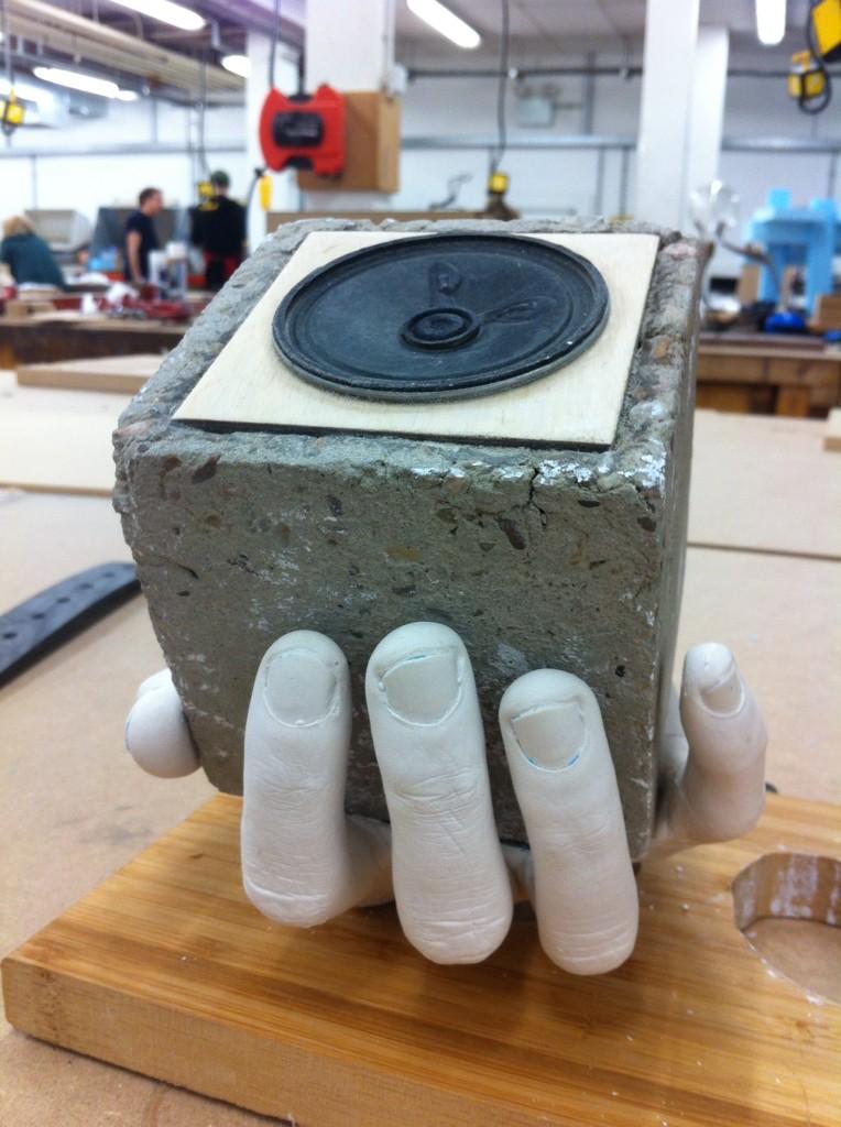 kerry_truman's tweet photo. another interesting #concrete #speaker concept..!? #casting @Kitronik @NTU_concrete @NTUArchitecture #productdesign http://t.co/hPNHtm6wYr