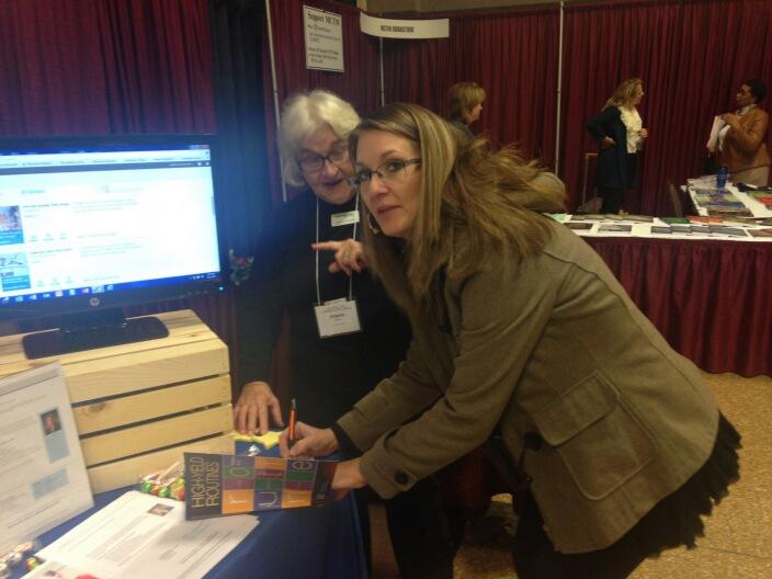 ChrissyYingst's tweet photo. CMS teacher-author  Emily Combs at MCTM @CMSCardinals http://t.co/OwREu8St7n