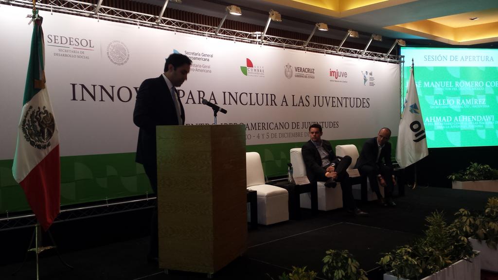 oijdigital's tweet photo. La segunda jornada comienza con @AhmadAlhendawi, Enviado en Juventud del Secretario General de ONU. #cumbrejoven http://t.co/pc9bMECOZi
