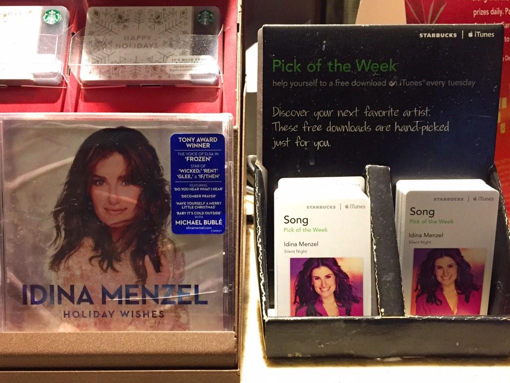 #ThatAwkwardMoment when you go to order your soy latte @Starbucks and see this. Silent Night is free #pickoftheweek!