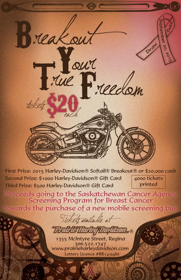 PrairieHD's tweet photo. How do you stuff an #HDmotorcycle in a stocking? Like this...Proceeds to #BreastCancerScreeningProgram draw Sept 2015 http://t.co/Mmkhrq4CCL