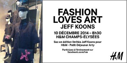 hmfrance's tweet photo. En attendant mercredi, découvrez en exclusivité le sac #KoonsforHM déjà en vitrine du magasin H&M des Champs-Elysées http://t.co/npGqjHb4ni