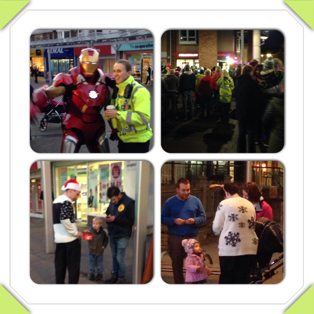 Working well in the community, sampling mince pies and some twist wrap chocolate