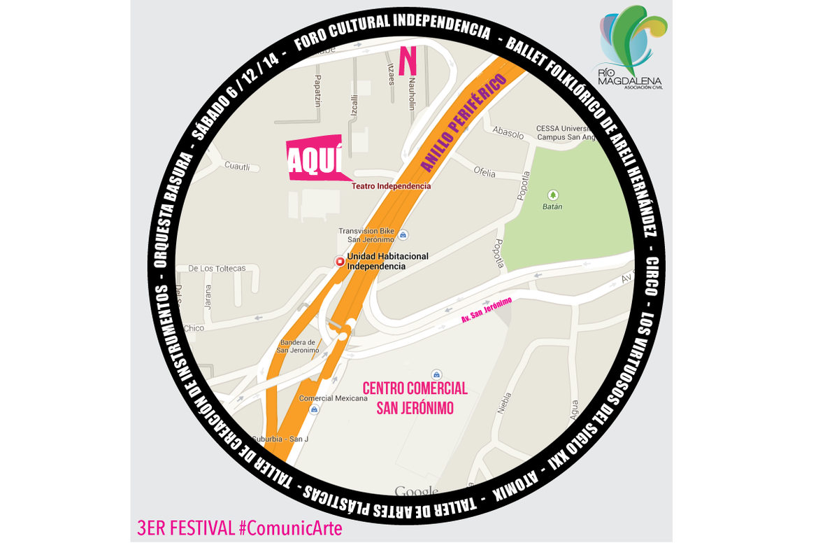 Rio_Magdalena's tweet photo. Si aún no tienen planes este fin, vénganse mañana al 3er Festival #ComunicArte. Evento GRATUITO. #DF @c_insurgentes http://t.co/XJh55U281X