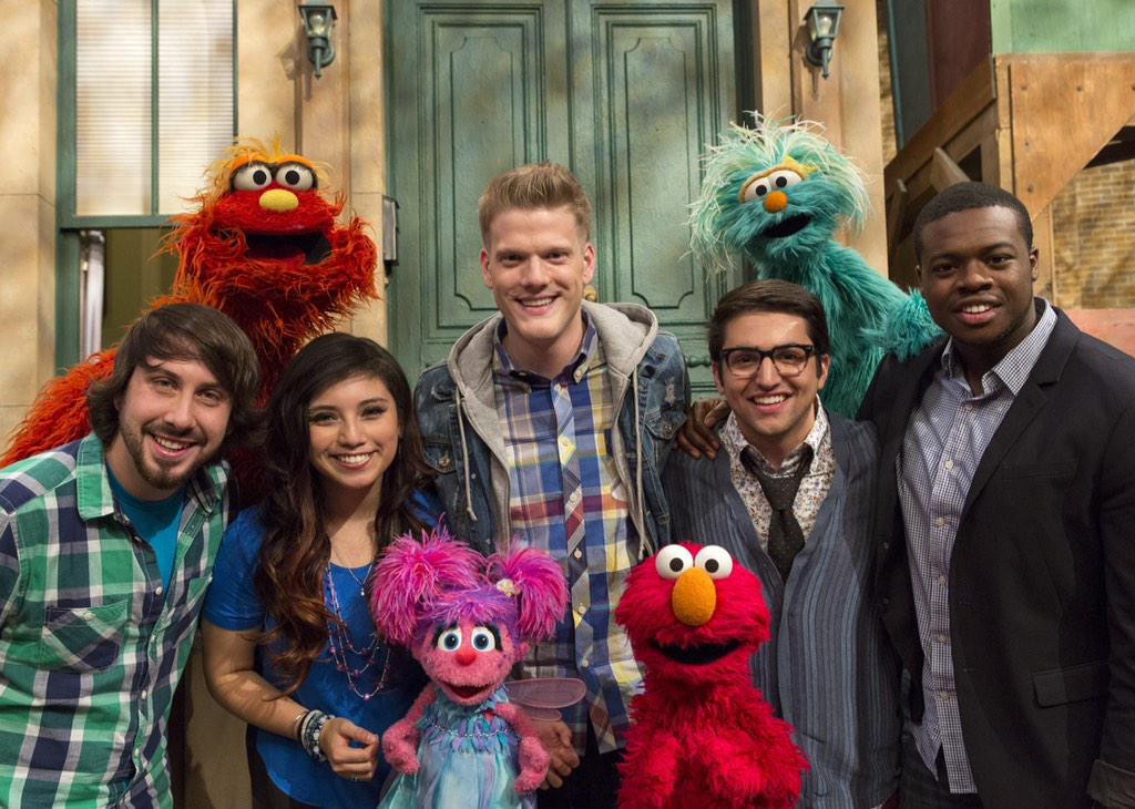 sesamestreet's tweet photo. Congratulations to our friends @PTXofficial @Usher and @edsheeran on their @TheGRAMMYs nominations! http://t.co/IwkNMxEmQY