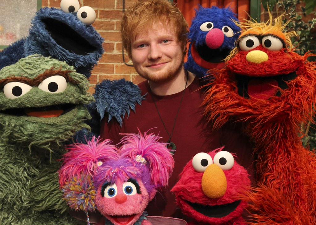 sesamestreet's tweet photo. Congratulations to our friends @PTXofficial @Usher and @edsheeran on their @TheGRAMMYs nominations! http://t.co/IwkNMxEmQY