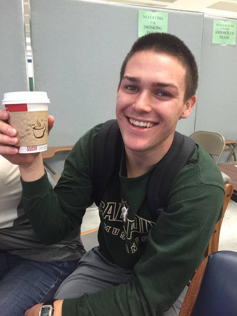 Look at this guy being caffeine conscious during dead week <a href="/calpoly/">Cal Poly</a> #becaffeineconscious