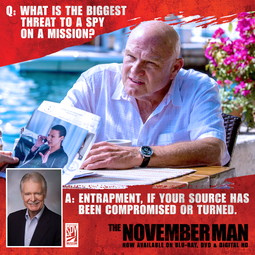 TheNovemberMan's tweet photo. Peter Earnest of @IntlSpyMuseum talks about the biggest threat to a spy. #TheNovemberMan http://t.co/m34Dnr9XBm