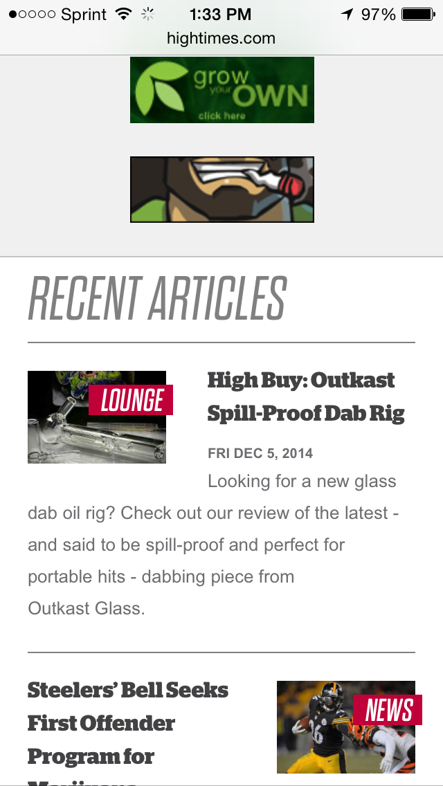 OutkastGlass's tweet photo. couldn't be more excited to be featured on the front page of hightimes magazine! #dabrig #chubbler #outkastglass http://t.co/X3b7965tte