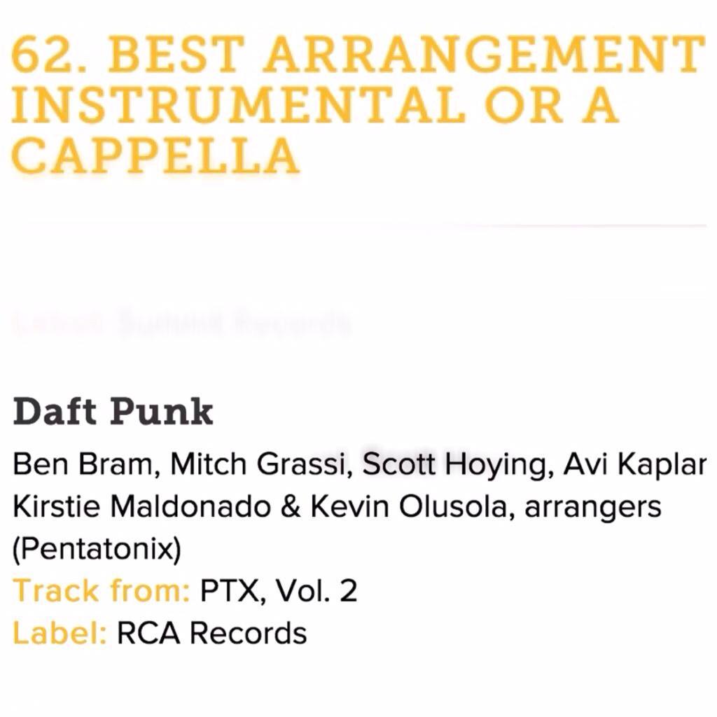 Congratulations to <a href="/PTXofficial/">Pentatonix</a> on the @TheGRAMMYs nomination! It's only the first of many to come! #acapella