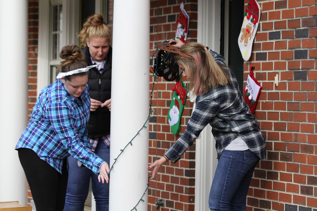 SaintAnselm's tweet photo. PHOTO: We found elves all over campus today - decorating offices and residences with lots of #SAChristmas spirit! http://t.co/HtmgCUcQkv
