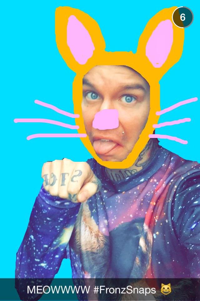 MegzzAnne's tweet photo. Not even joking when I say @FRONZ1LLA snapchats cheer me up soo much #fronzsnaps http://t.co/lCHSQy4He5