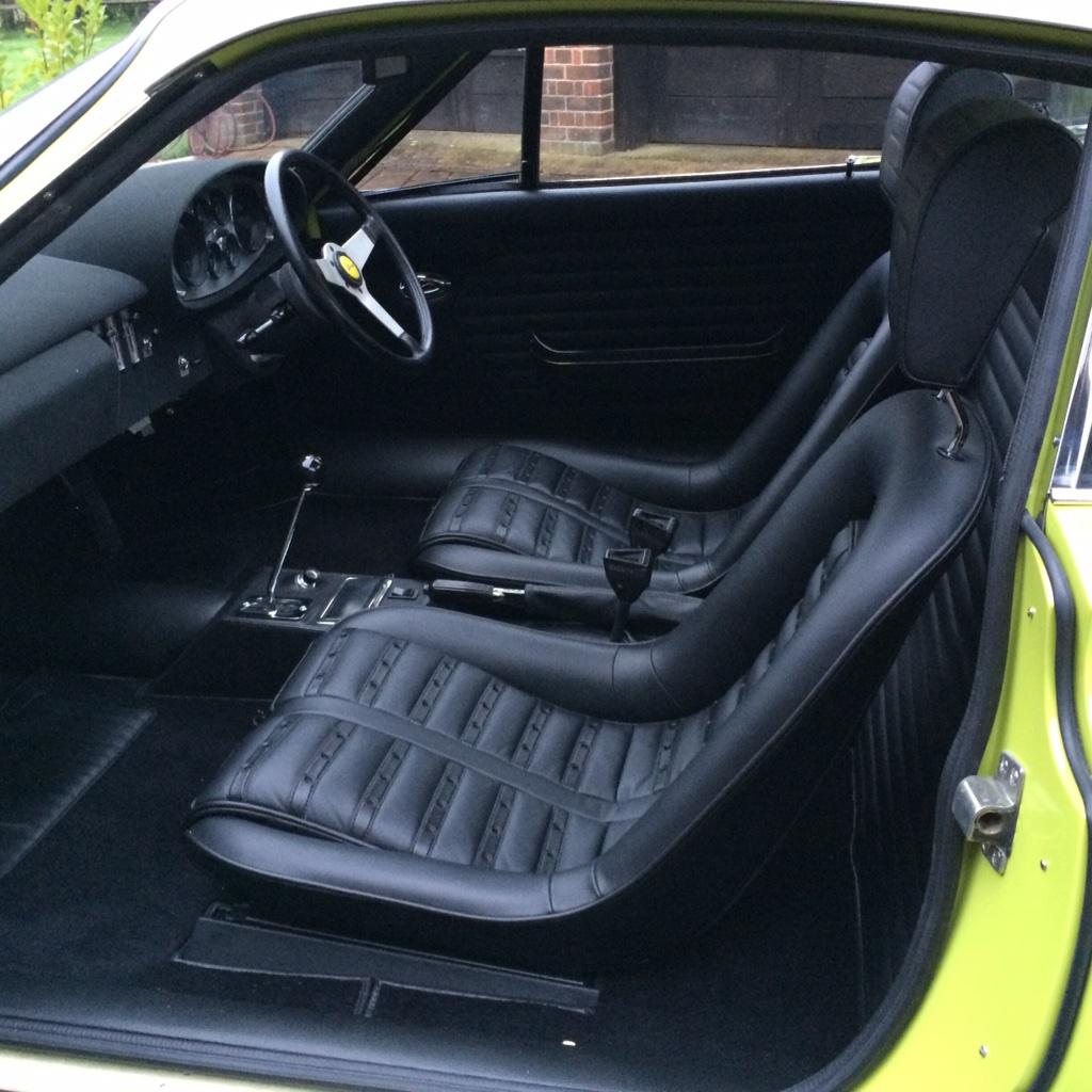 This wonderful #Ferrari Dino departed earlier this week. Interior to original spec with Daytona inserts.