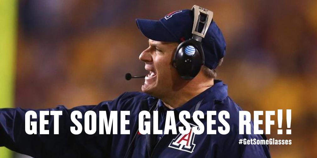 glassesdotcom's tweet image. Don't let your team lose to the refs. Help them #GetSomeGlasses. @ArizonaFBall @UofA bit.ly/10ZSpXo #orevsaz