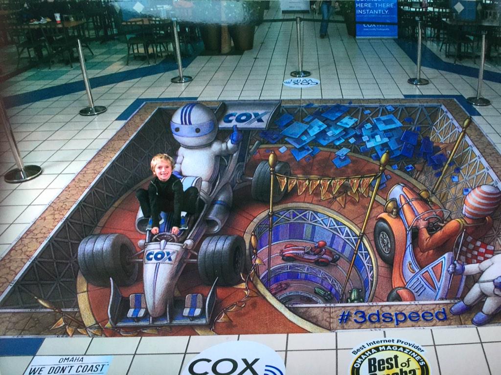 annemharris's tweet photo. Fun at westroads. Thanks Cox! #3DSpeed http://t.co/BC60SU2dif