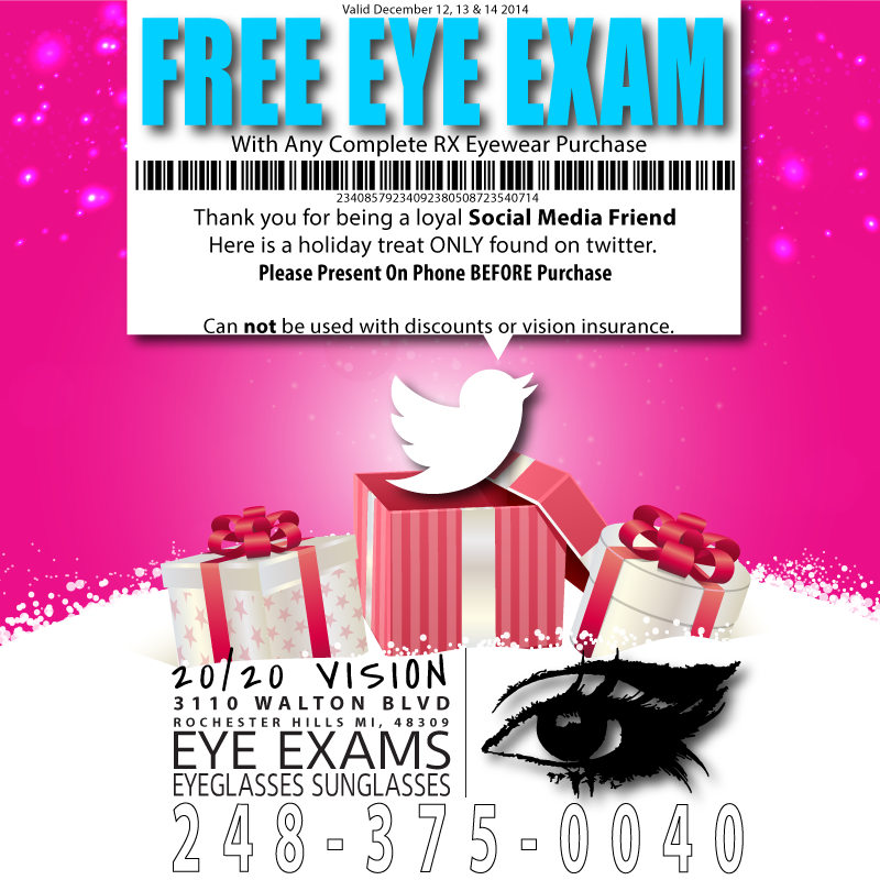 twenty20frames's tweet image. Eye Exams FREE!!!! 248-375-0040