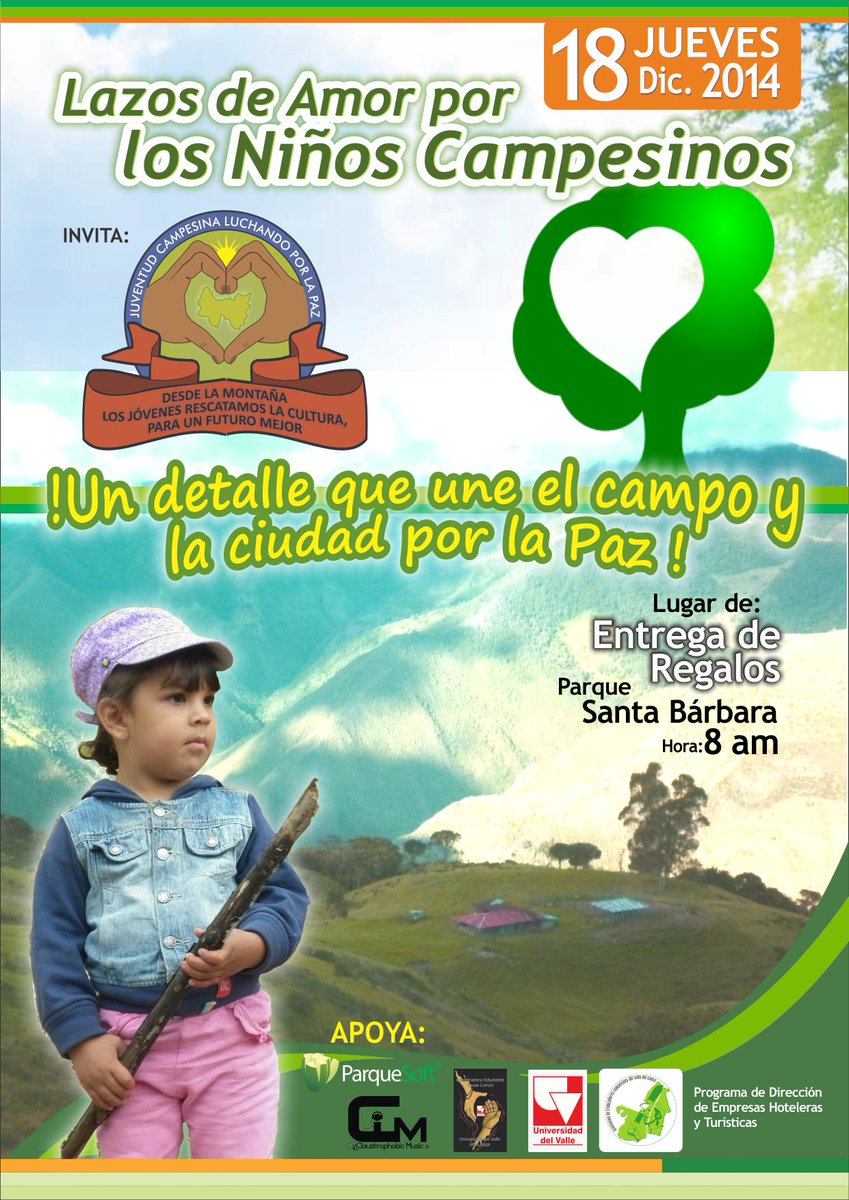 ParquesoftBuga's tweet image. @ParquesoftBuga apoya campaña LAZOS DE AMOR POR LOS NIÑOS CAMPESINOS Un detalle que una el campo y la ciudad.