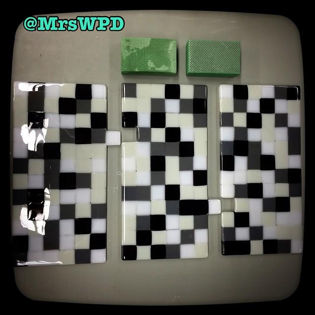 MrsWpd's tweet image. Working on a freestanding three panel #glass #sculpture that interlocks the joints. Gotta love hours of #coldworking