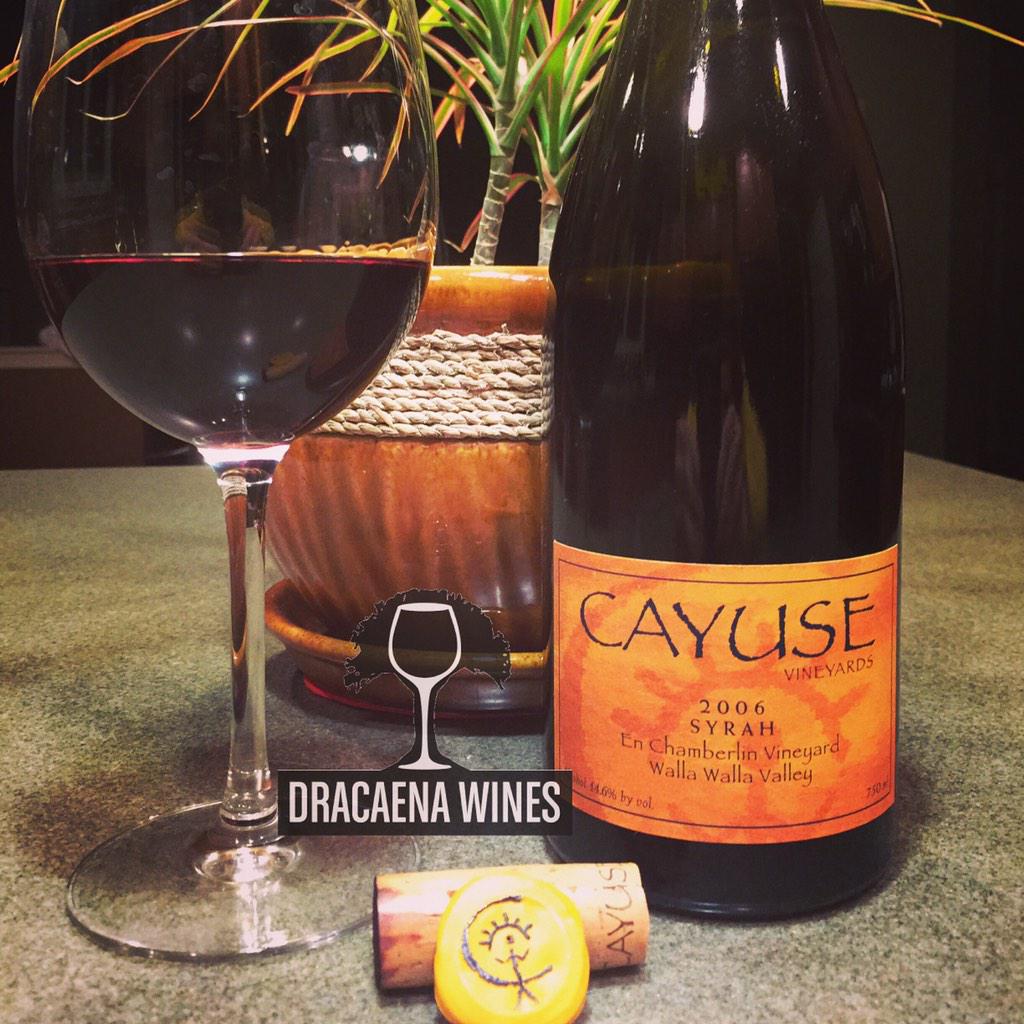 Dracaenawines's tweet photo. Happy Friday everyone! #WIYGT?  We have 2006 Cayuse En Chamberlin Vineyard #syrah  #wallwalla http://t.co/xgQAuNVW5T
