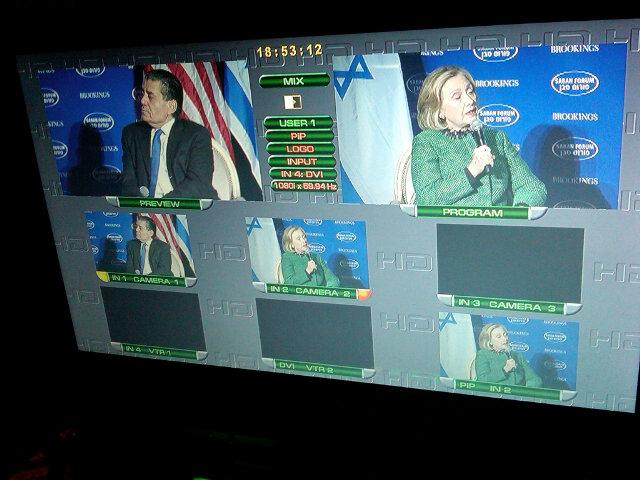 CapaciousBob's tweet photo. Another pic from the Hillary Clinton interview at The Brookings Institution Saban Forum on#CSPAN . http://t.co/bwqOWUts97