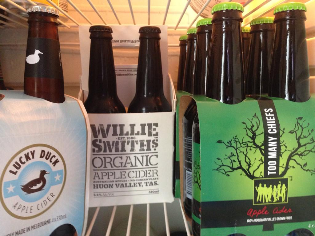 goldie_fm's tweet photo. On a happier note, my fridge is full of Christmas cheer @TMCcider @LuckyDuckCider http://t.co/FhFPx6mXQo