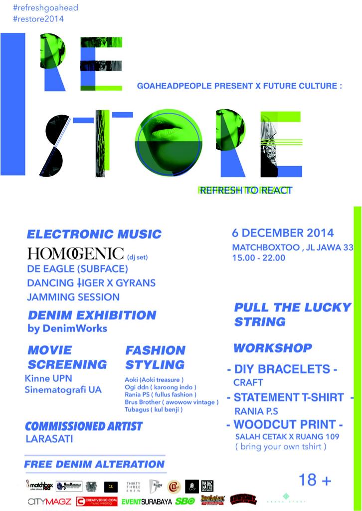 needlesfactory's tweet photo. dua komunitas yang ngisi workshop dari despro its hari ini di restore craft dan @ruang109 #restore2014#refreshgoahead http://t.co/zQwNNlOAAr