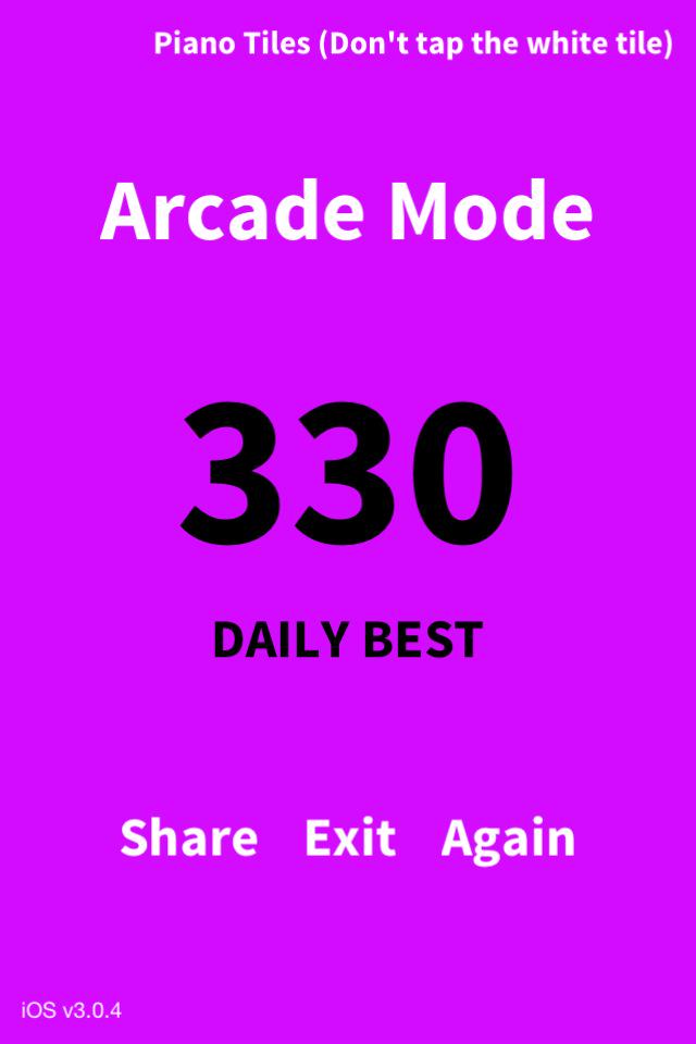 meathead85's tweet photo. Arcade Mode, 330 pts! Who can beat me in @PianoTiles -> http://t.co/BAL6kCWzl4 http://t.co/E6JWAG2bh0